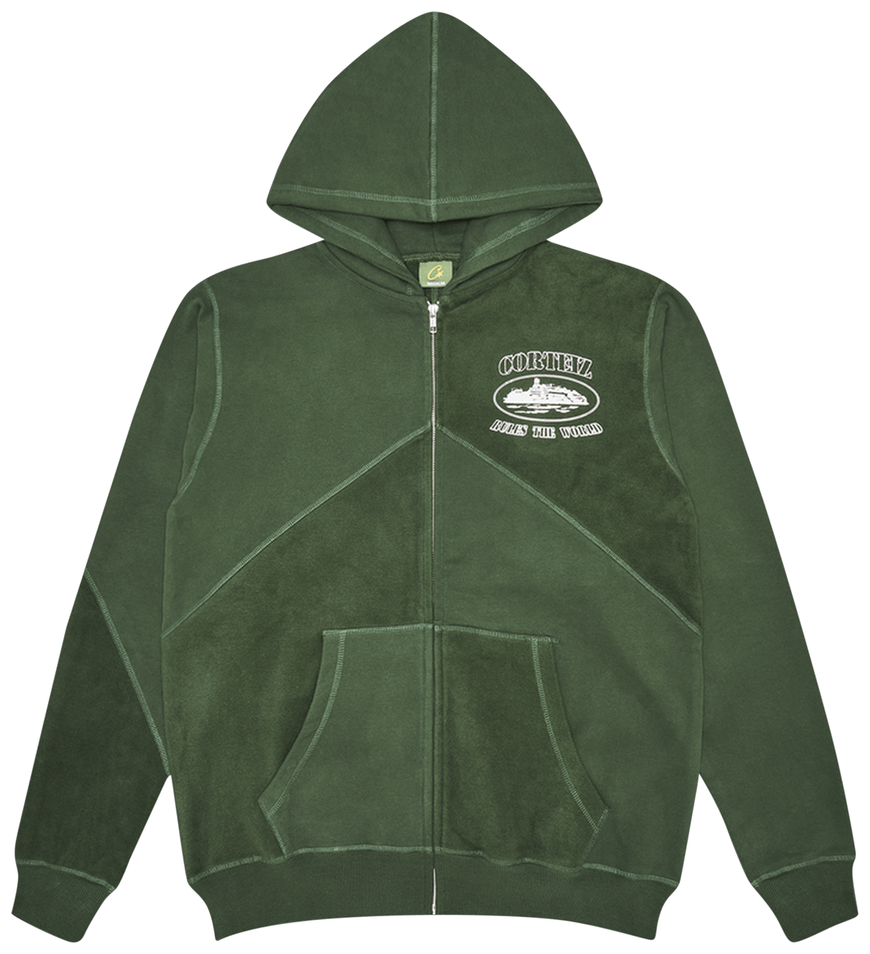 Corteiz Superior V2 Zip-Up Hoodie Forrest Green