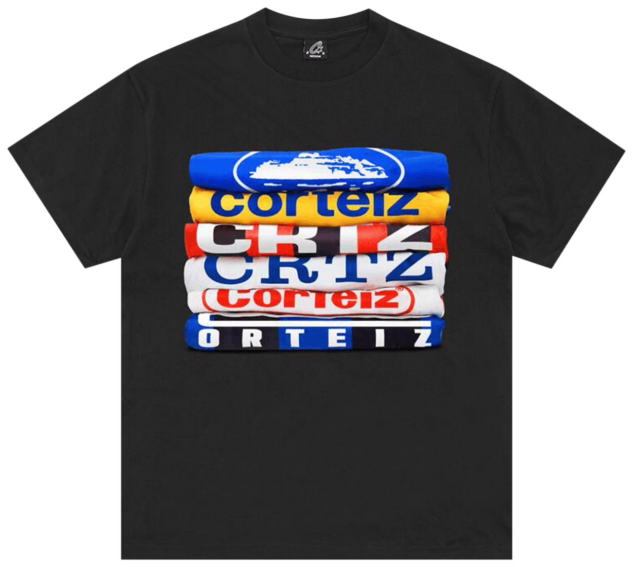 Corteiz T-Shirt Stack Tee New Blank Black