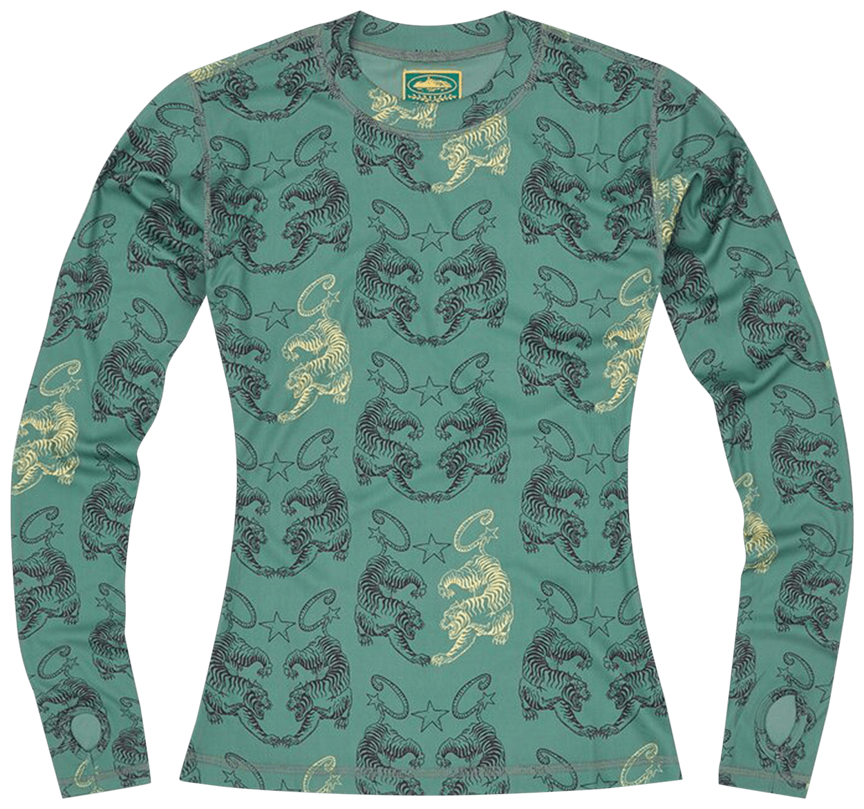 Corteiz Tiger Mesh Long-Sleeve Turquoise