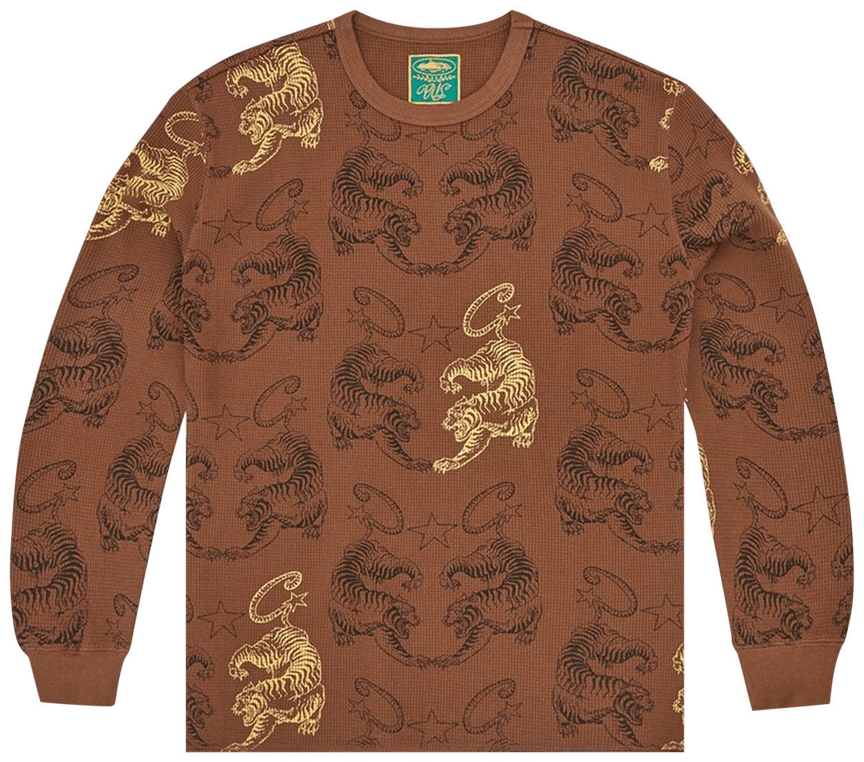 Corteiz Tiger Waffle Long-Sleeve Brown