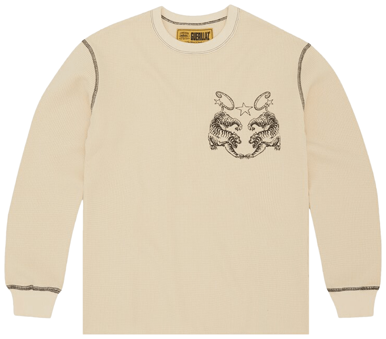 Corteiz Tiger Waffle Long-Sleeve Cream