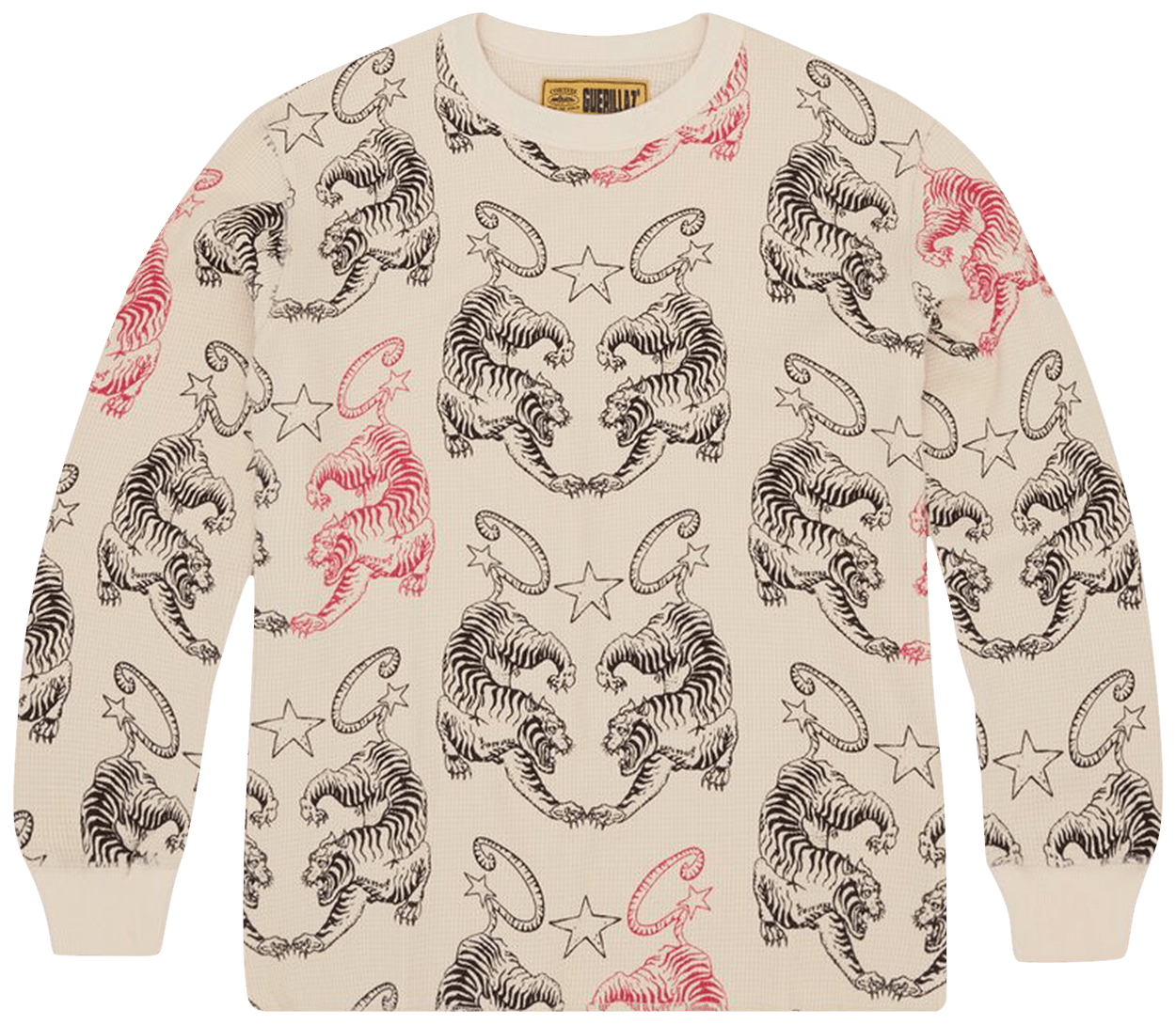 Corteiz Tiger Waffle Long-Sleeve Cream