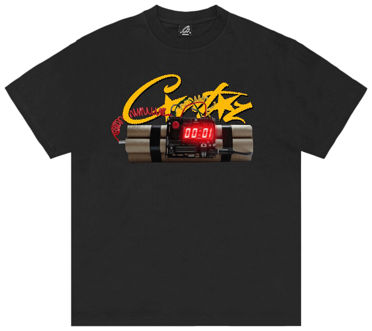 Corteiz Times Up Tee Black
