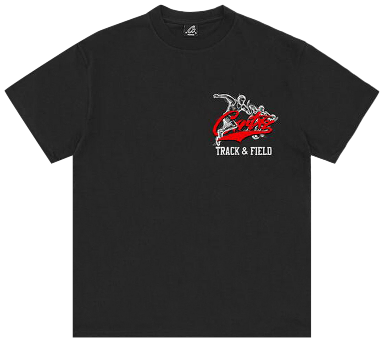 Corteiz Track And Field Tee New Blank Black
