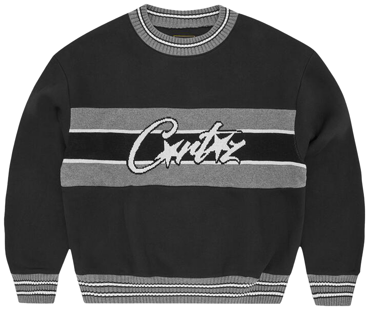 Corteiz Uni Crew Sweater Black