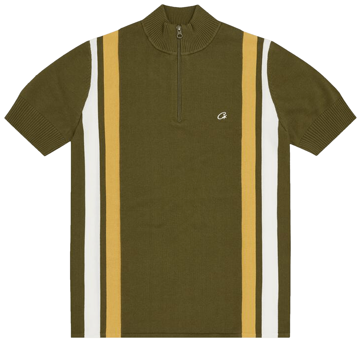 Corteiz VVS Knit Half Zip Khaki