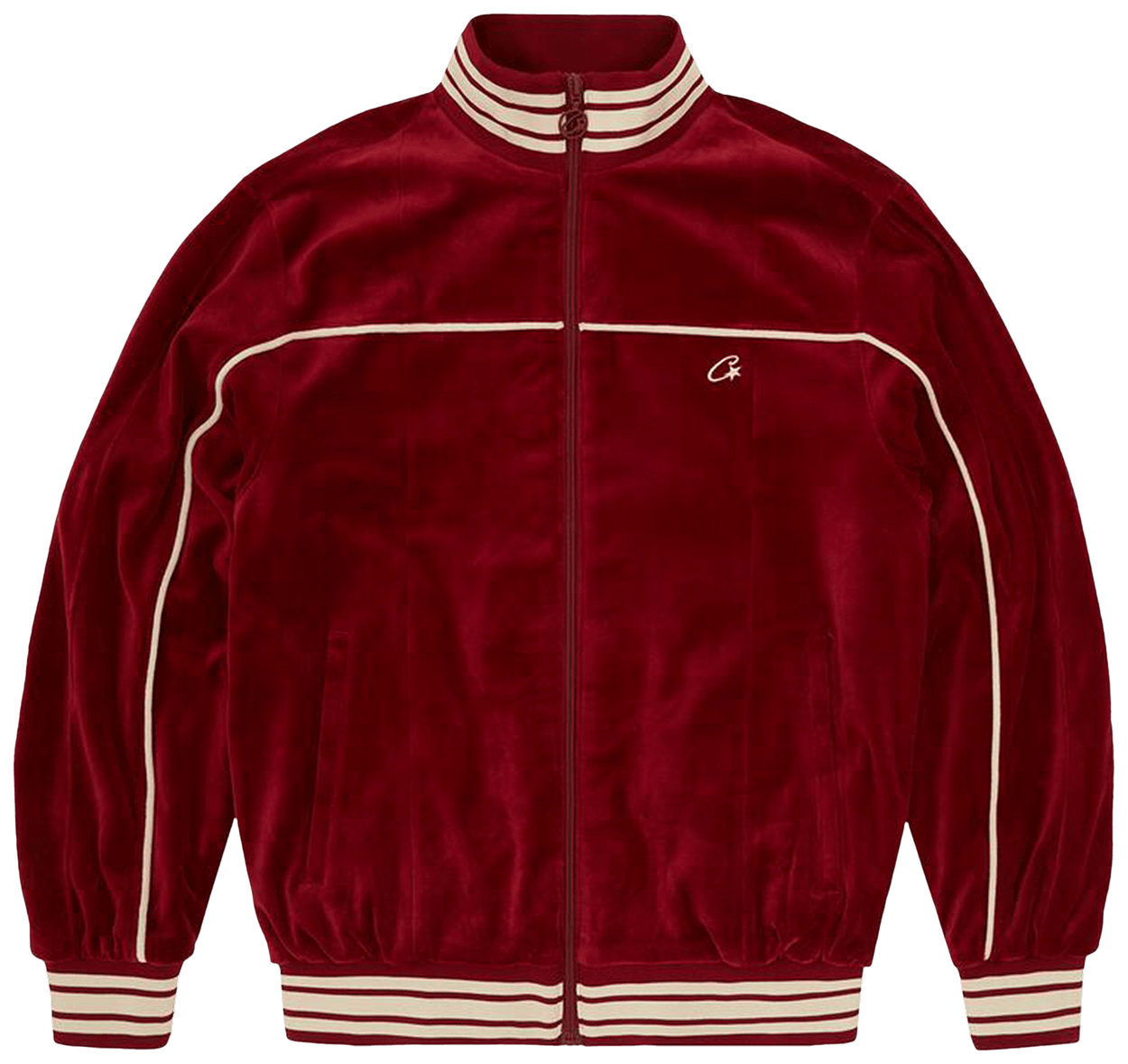 Corteiz VVS Uptown Jacket Burgundy