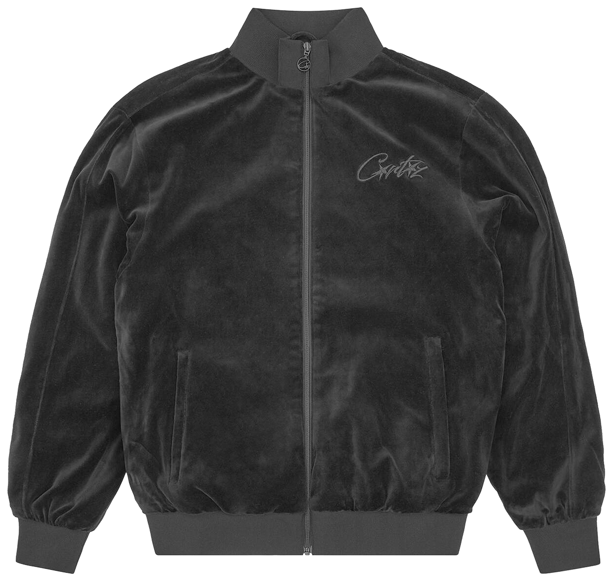 Corteiz VVS Velour Jacket Triple Black