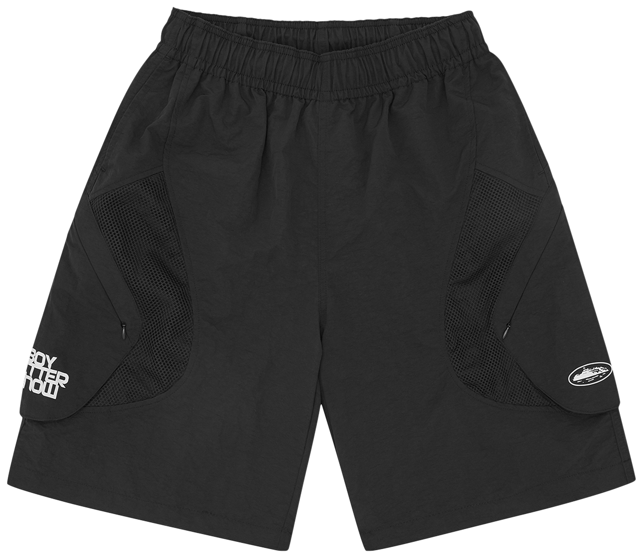 Corteiz x BBK Nylon Panel Short Black