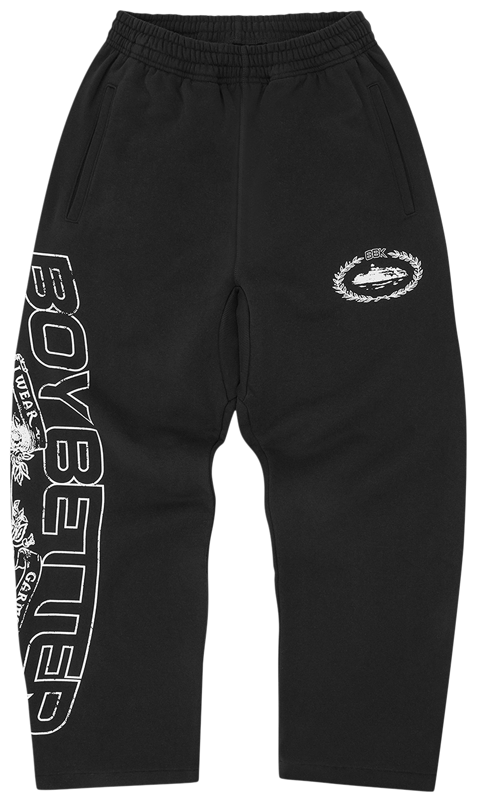 Corteiz x BBK Royale Open Hem Sweatpant Black