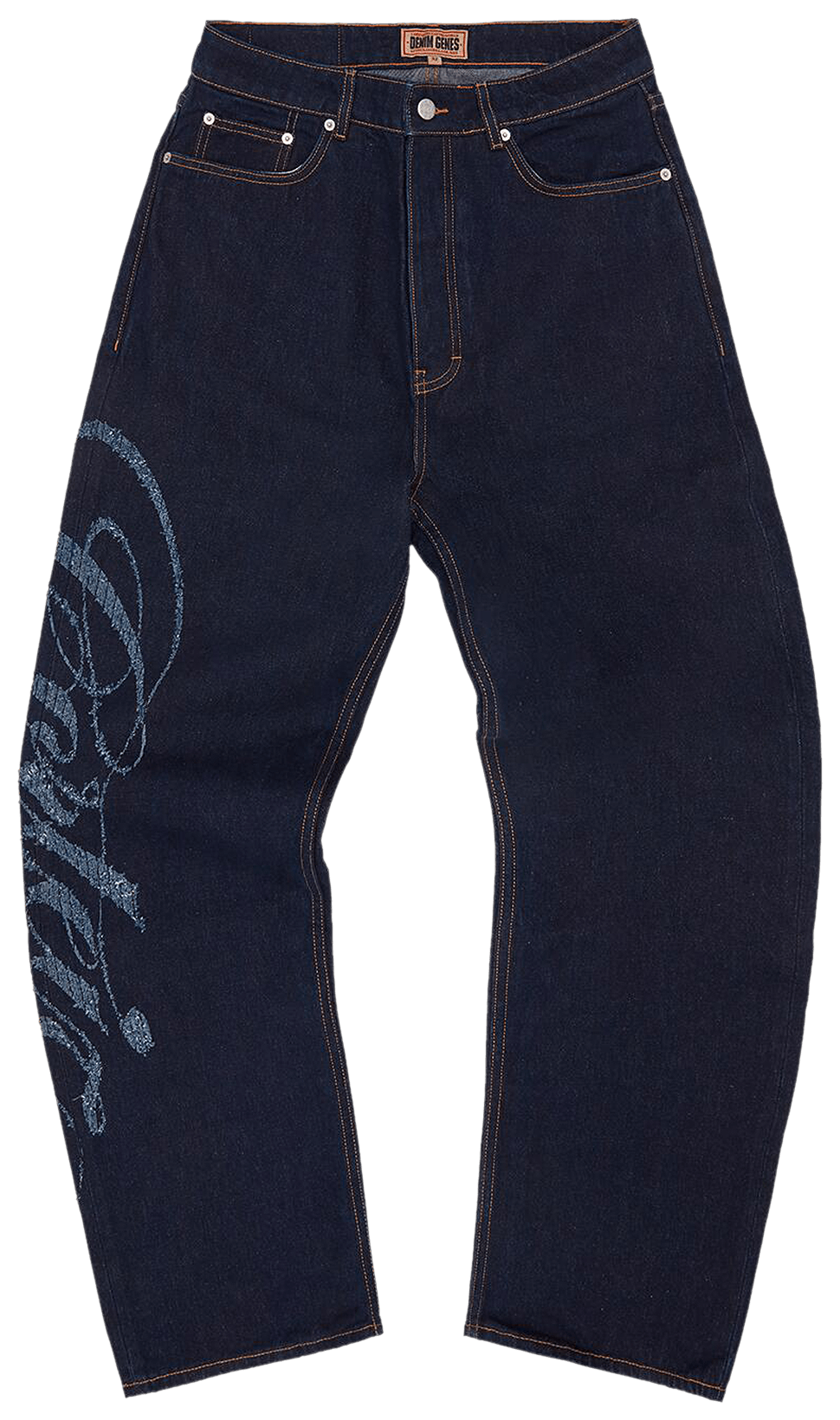 Corteiz Frayed Denim Baggy Jeans Indigo