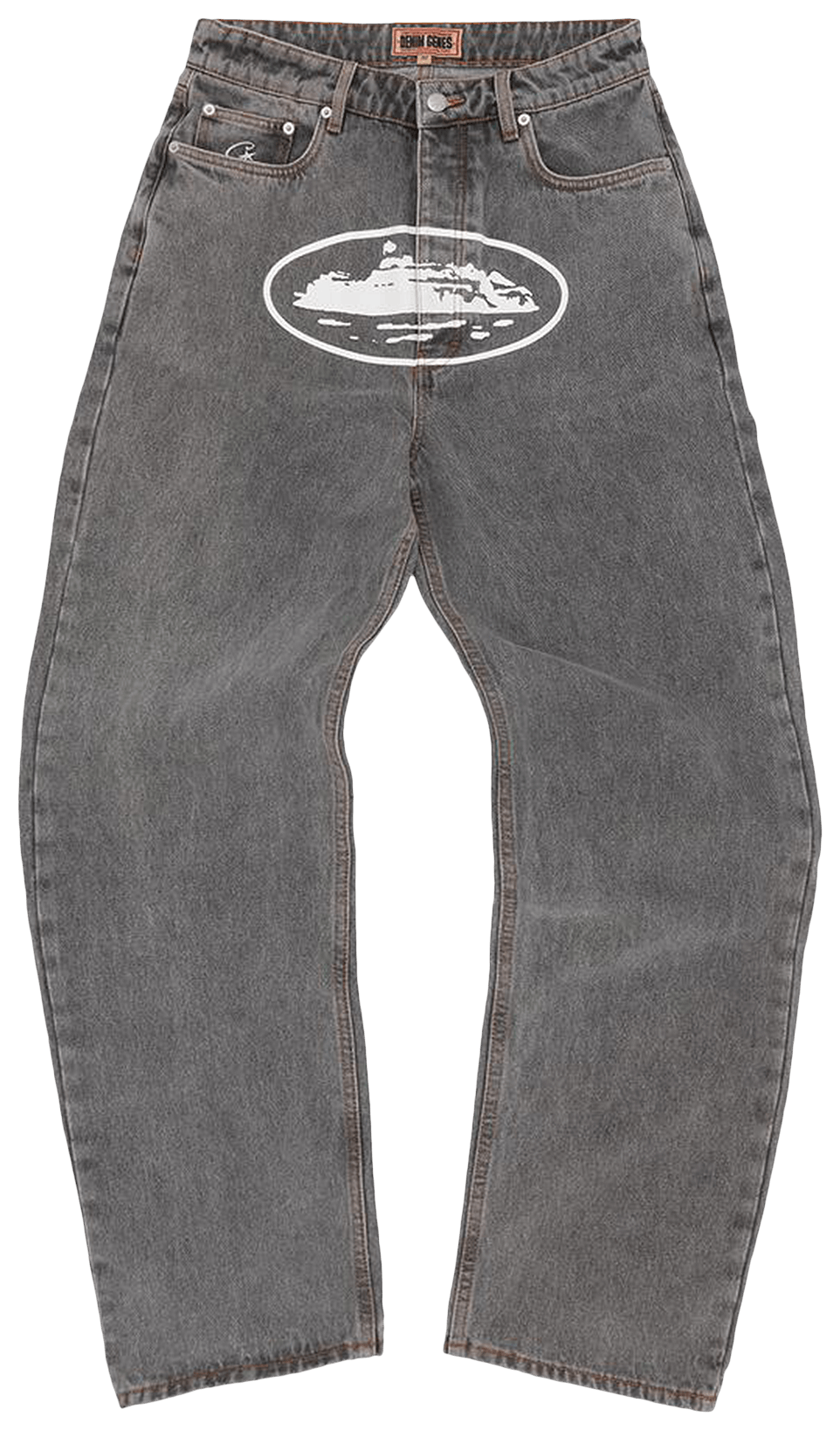 Corteiz Island Baggy Jeans Light Grey