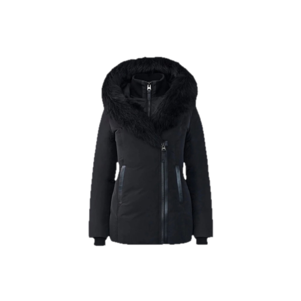Mackage ADALI-SH Down coat with sheepskin Signature Mackage Collar Black