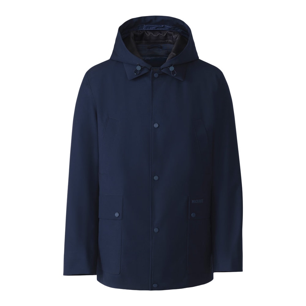 Mackage ALEC 3-in-1 Short Balmacaan Coat with Removable Down Liner Marine Blue