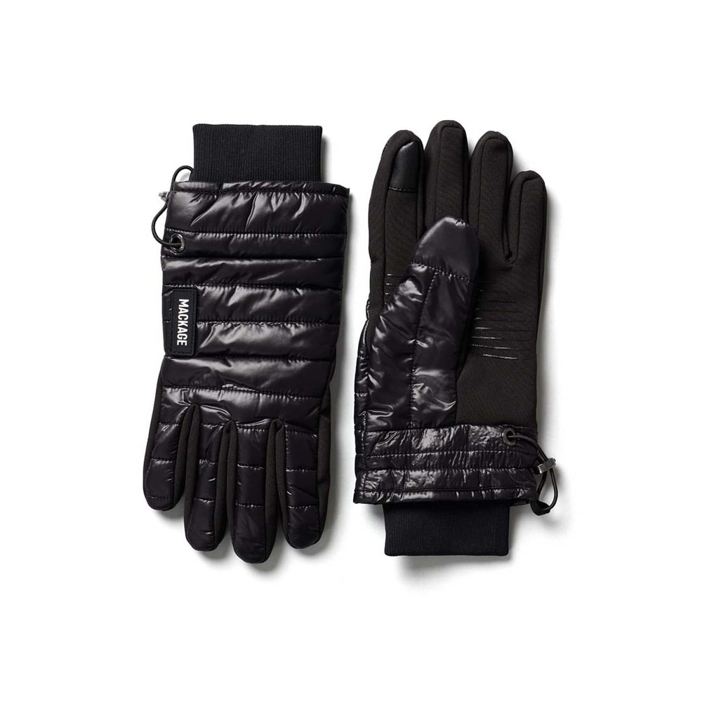 Mackage ALFIE RE-STOP foil glove with bungee cuff Black