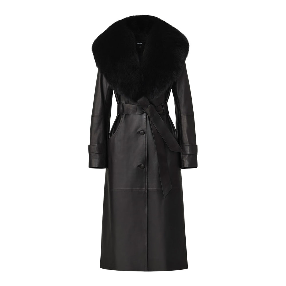 Mackage ANGELLY-BX Leather coat Black
