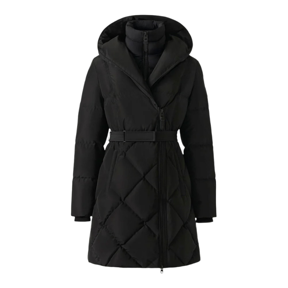 Mackage AYUMI 2-in-1 Long Down Coat with Bib Black