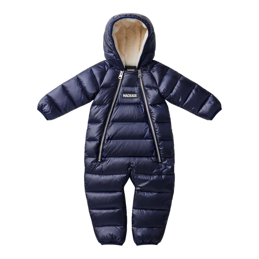Mackage BAMBI Recycled E3-Lite down snowsuit for babies (3-24 months) Navy
