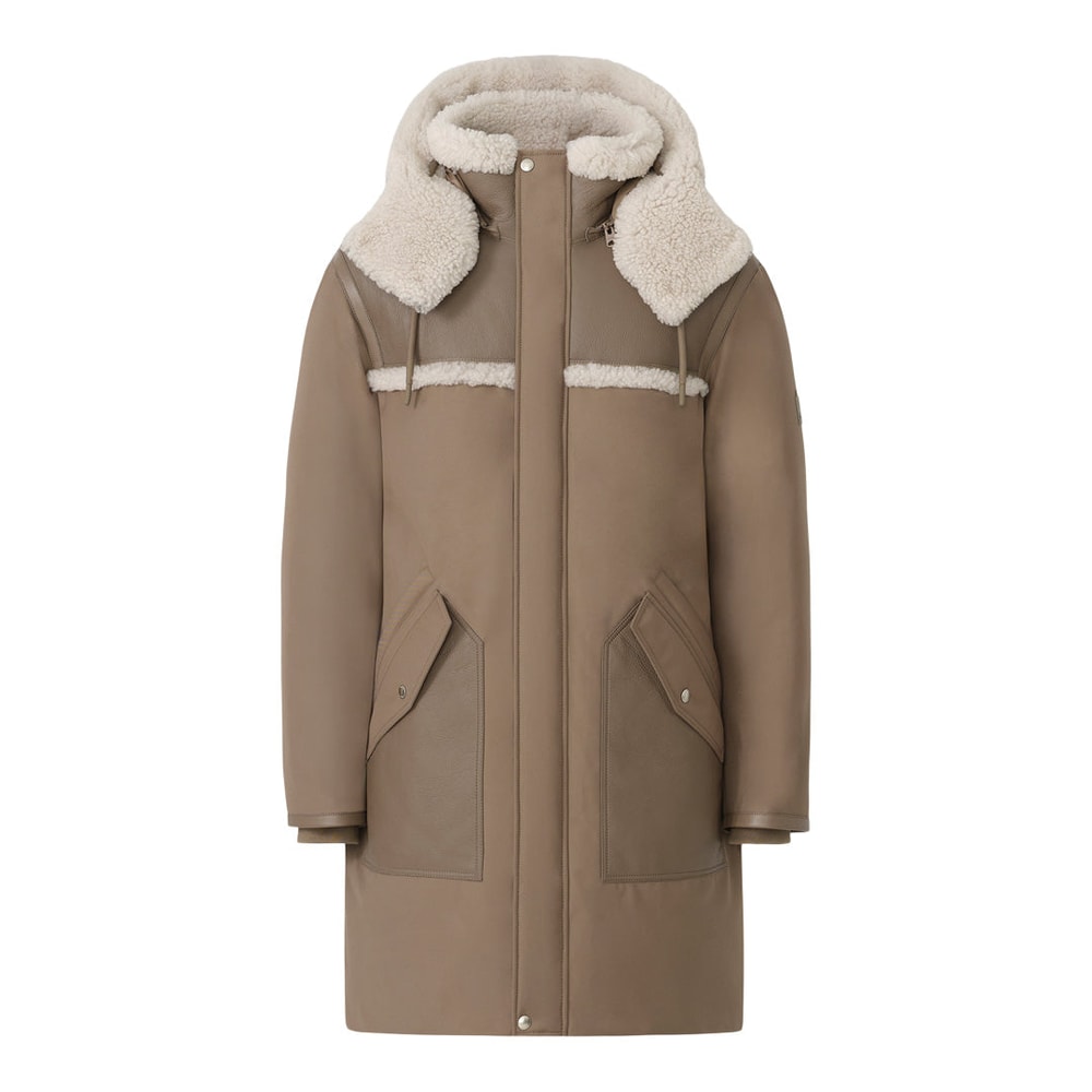 Mackage BEAR mixed media jacket Truffle-Taupe