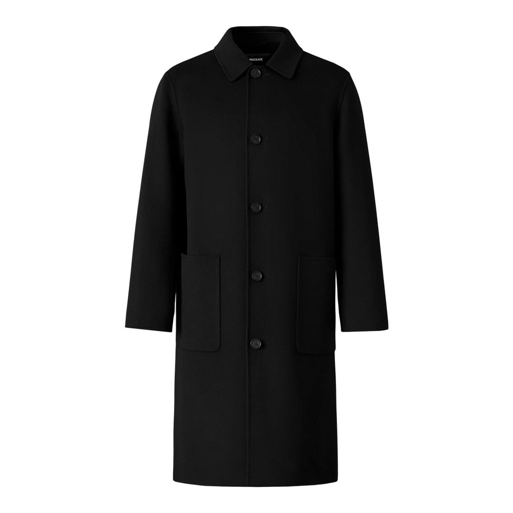 Mackage BECKETT Handmade Wool Overcoat Black