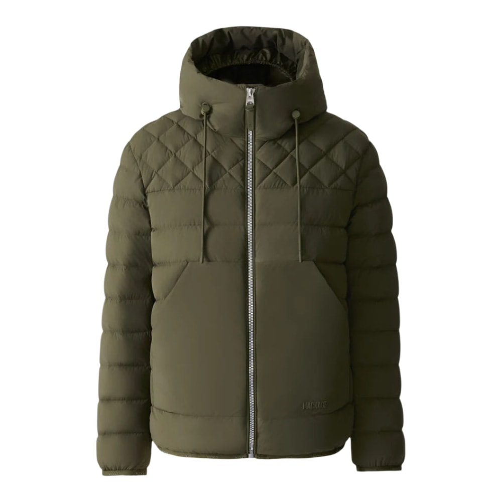 Mackage BERGEN Quilted Down Hooded Jacket Light Military