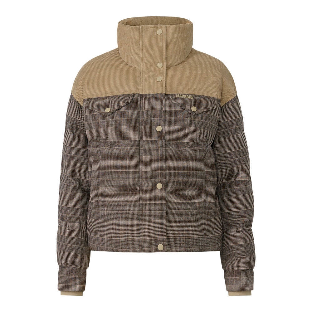 Mackage BRIGIT-GC Glencheck down jacket Taupe