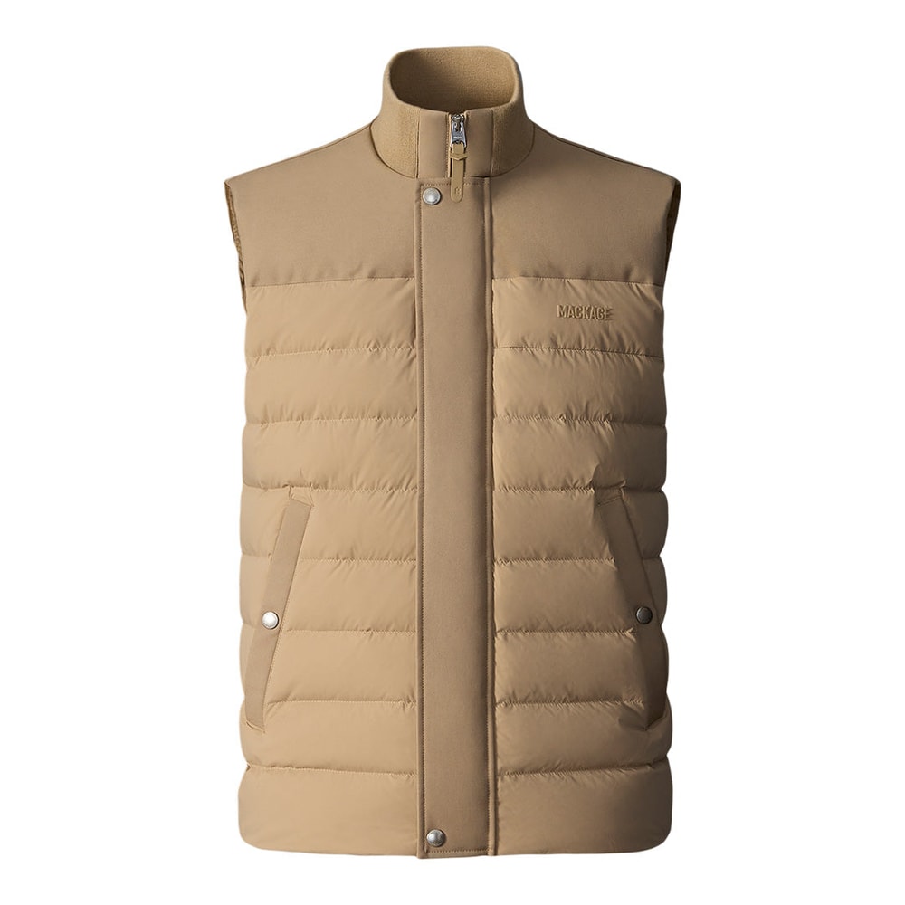 Mackage BRODY Down-Filled Quilted Vest Light Camel