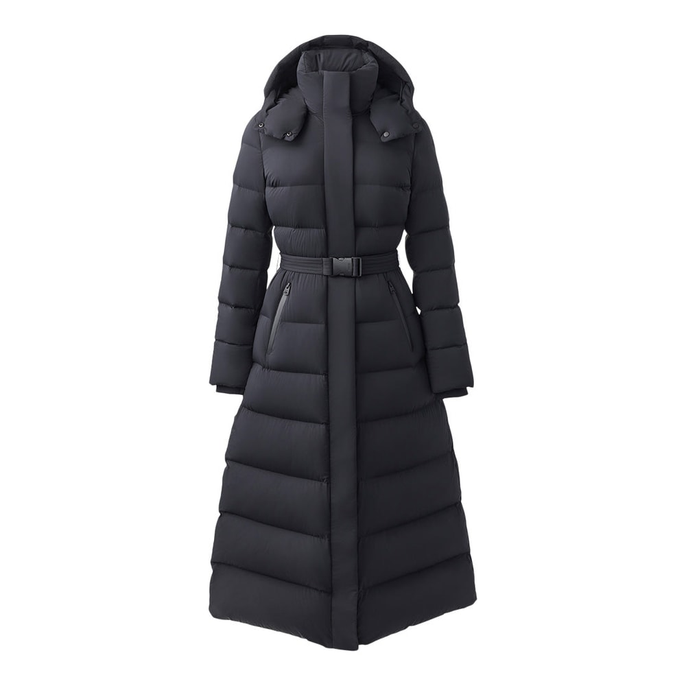 Mackage CALINA-CITY Stretch down maxi coat Black