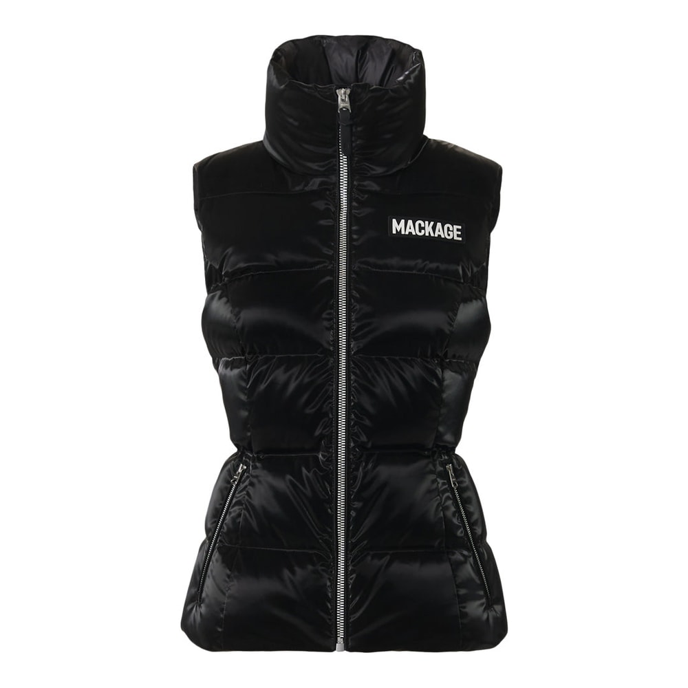 Mackage CHAYA-GLO High-Gloss Shell Down Vest Black