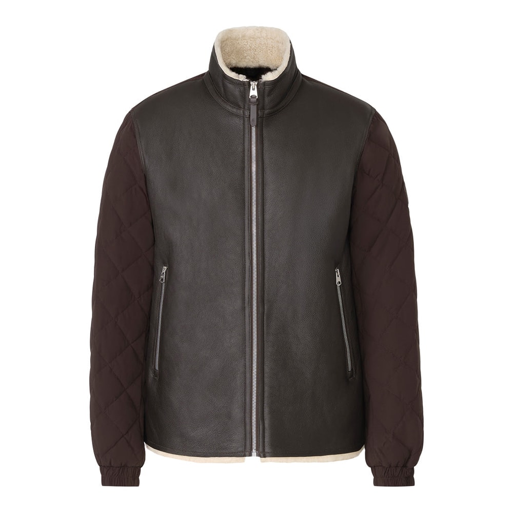 Mackage CLAY mixed media jacket Coffee-Natural