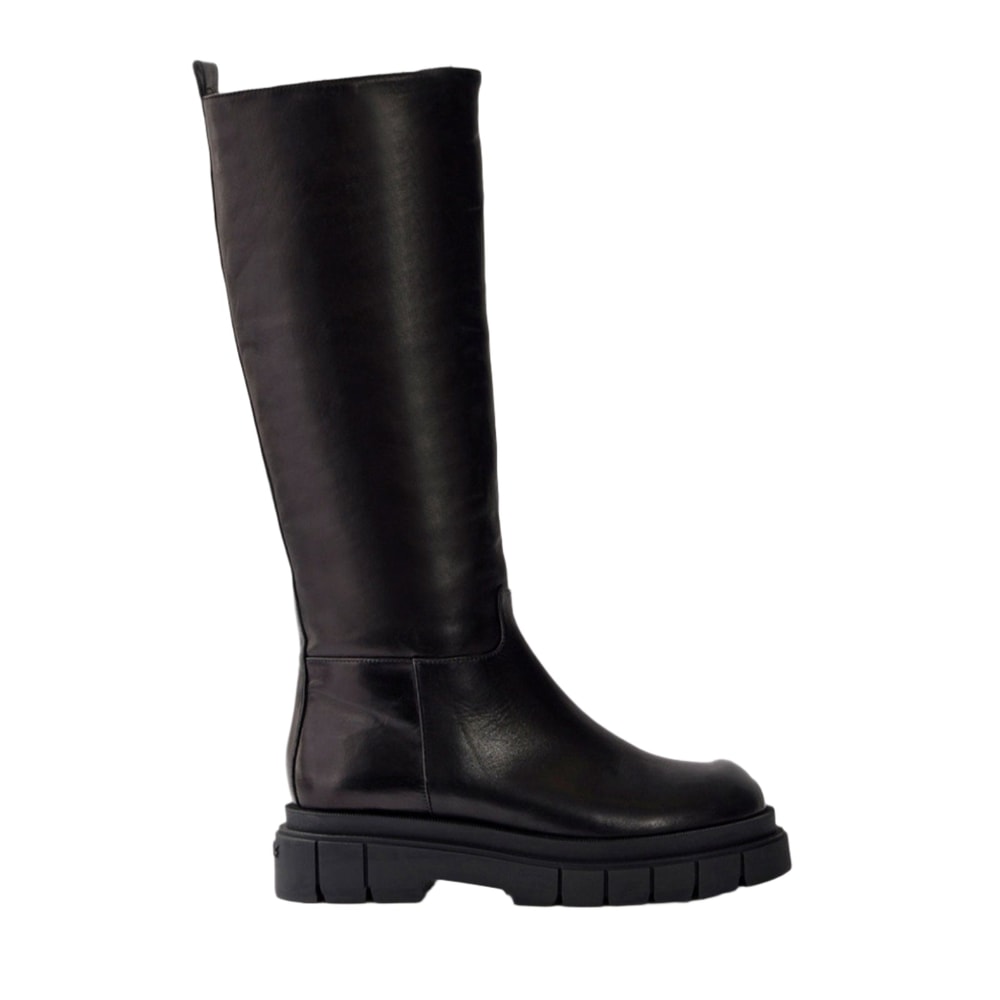 Mackage COMMANDER Shearling-lined lug sole (R) Leather boot for Women Black