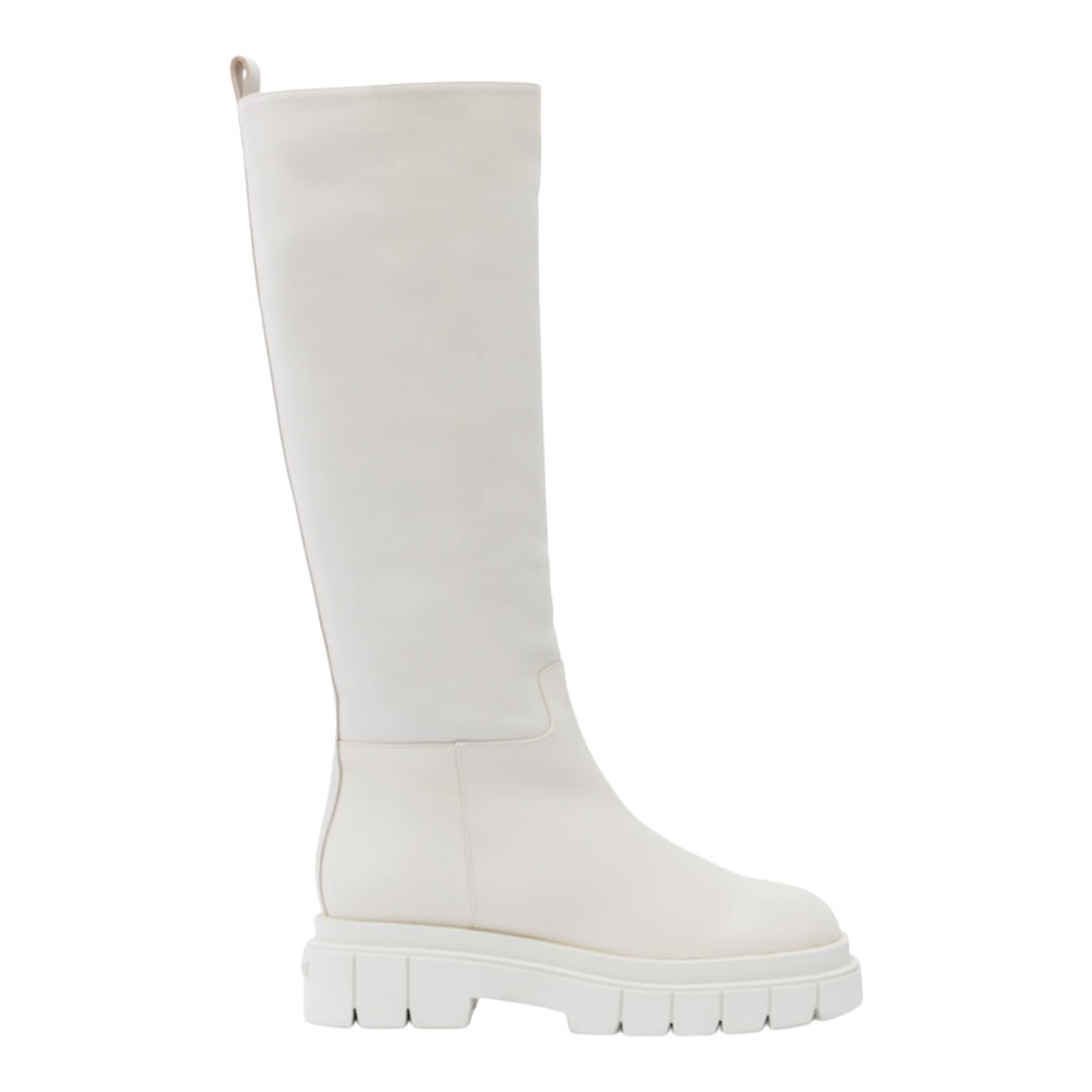 Mackage COMMANDER Shearling-lined lug sole (R) Leather boot for Women Cream