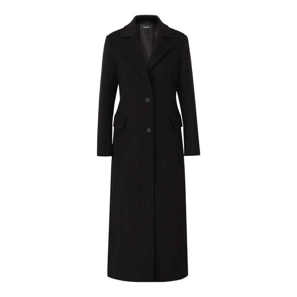 Mackage CORAZON Semi-fitted wool coat Black