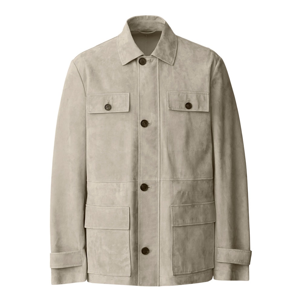 Mackage DANNY-SU Suede Safari Jacket Taupe