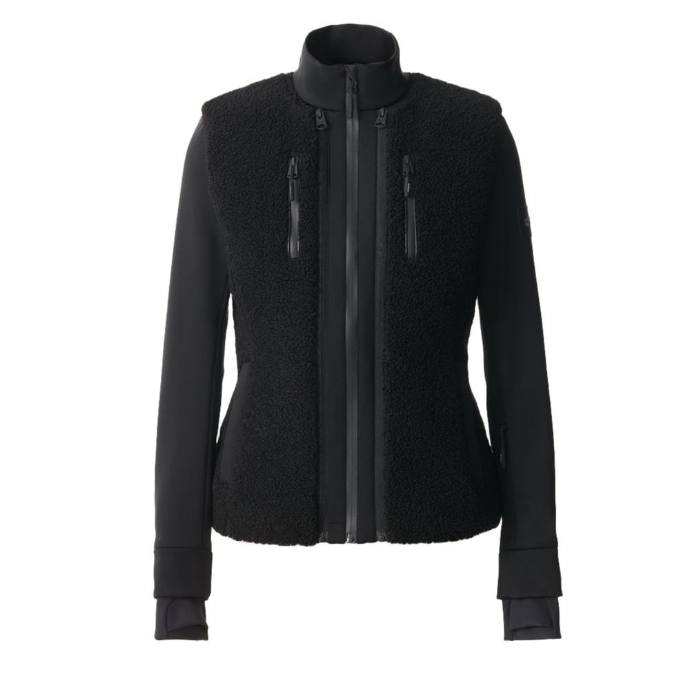 Mackage DEWI 3-in-1 Stretch Bonded Fleece and Teddy Ski Jacket Black