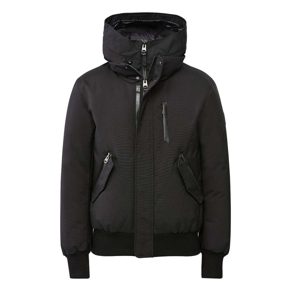 Mackage DIXON-NFR 2-In-1 down bomber jacket with hooded bib for men Black