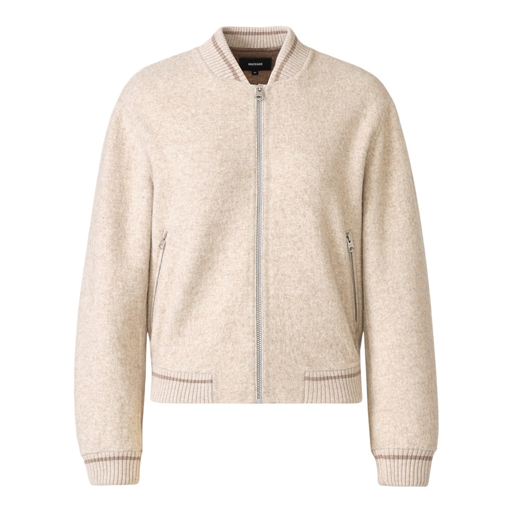 Mackage DODDY double face wool bomber jacket Taupe-Truffle