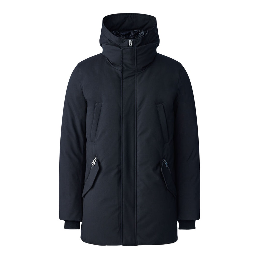 Mackage EDWARD-NFR 2-in-1 down coat with removable hooded bib for men Black