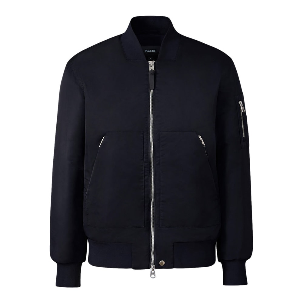 Mackage EMILIO Satin bomber jacket Navy