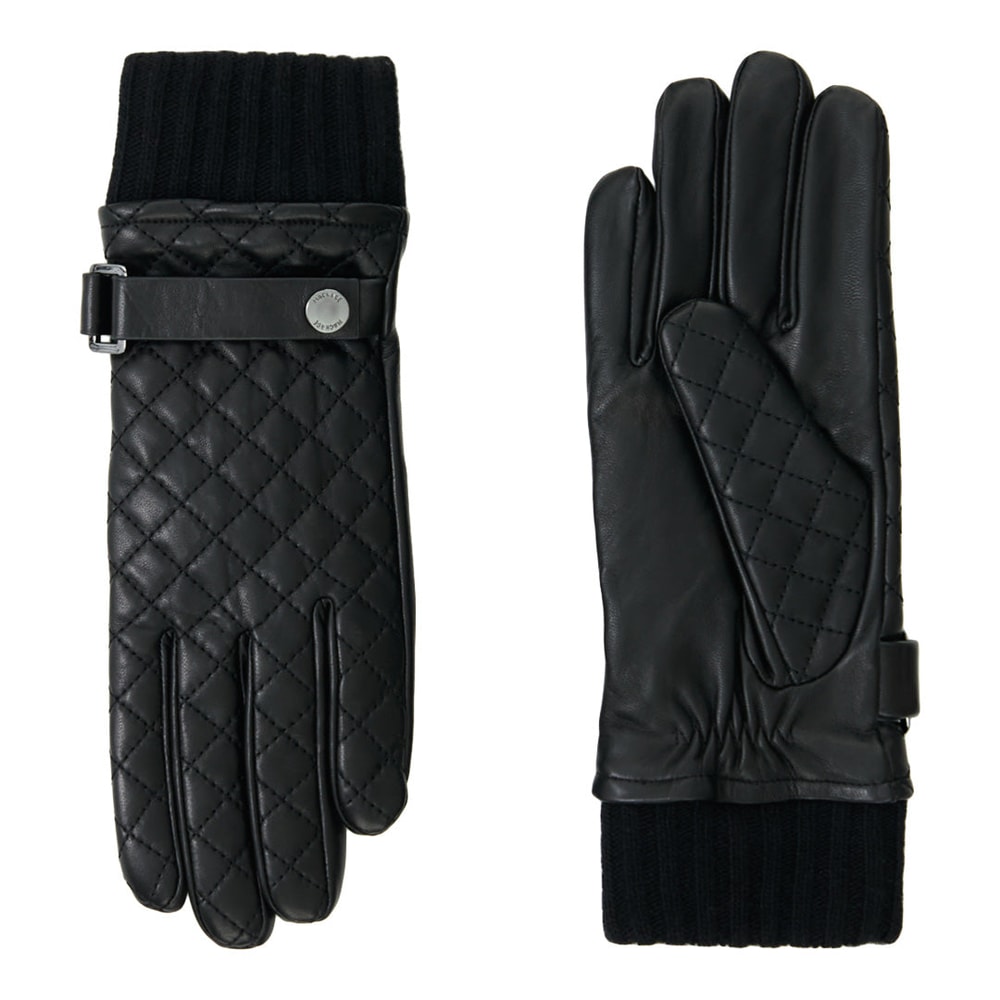Mackage FIA-Q Diamond Quilted Leather Driving Glove Black