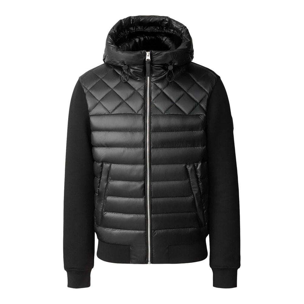 Mackage FLETCHER  Mixed-Media Down Hooded Jacket Black