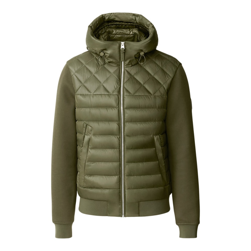 Mackage FLETCHER  Mixed-Media Down Hooded Jacket Light Military