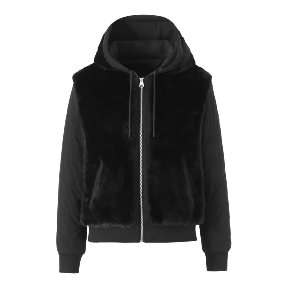 Mackage GWENDAL Reversible Faux Fur Hoodie Black