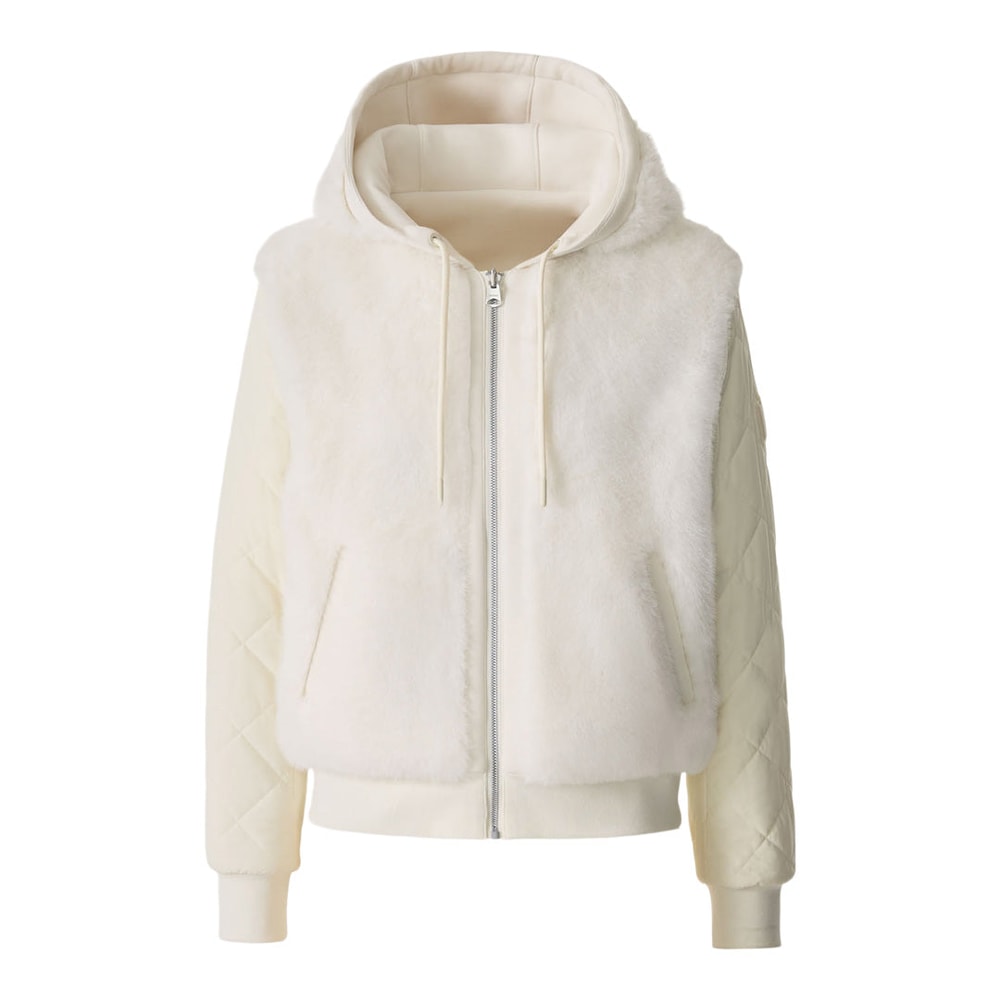 Mackage GWENDAL Reversible Faux Fur Hoodie Cream