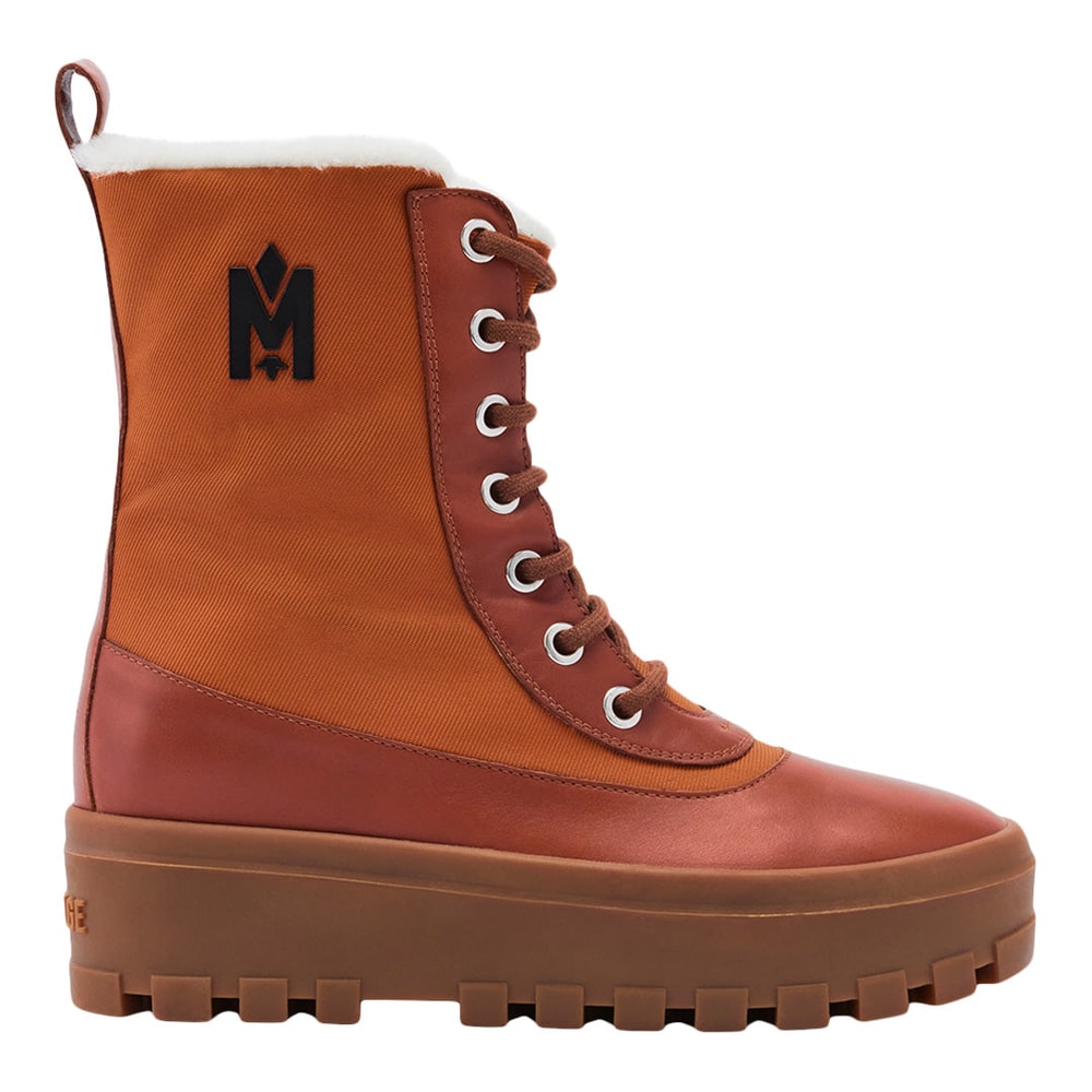 Mackage HERO-WS Shearling-lined lamb suede winter boot for women Cognac