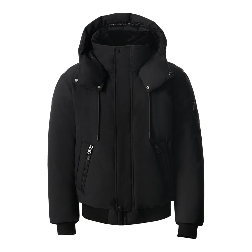 Mackage IKER 2-in-1 Down Bomber With Removable Shearling Bib Black