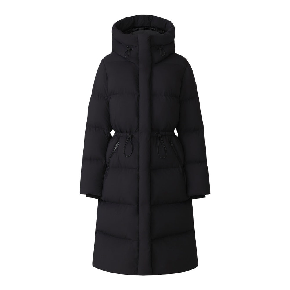 Mackage ISHANI-SC Soft crinkle long jacket Black
