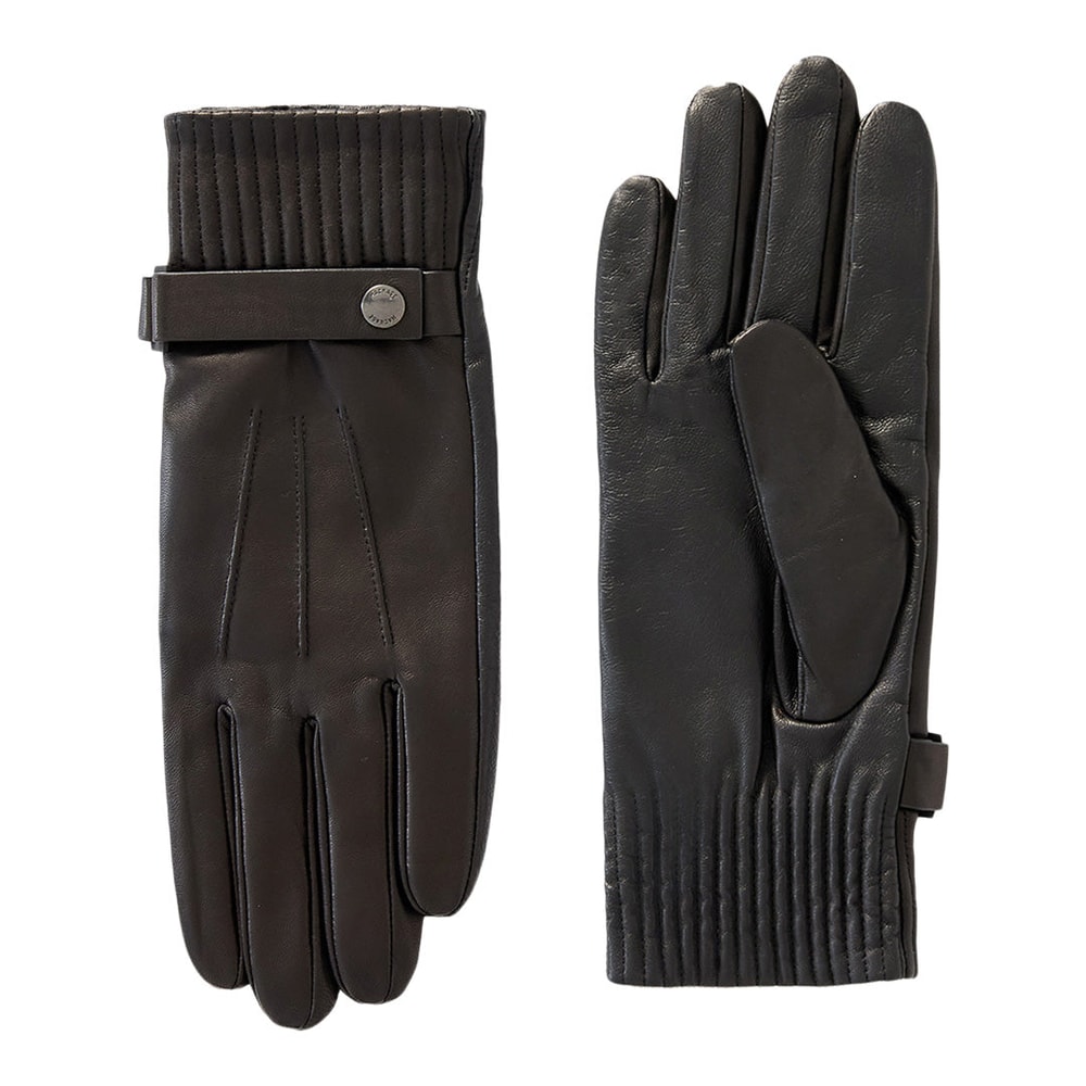 Mackage JAYLEN Leather Gloves With Touchscreen Compatibility Black