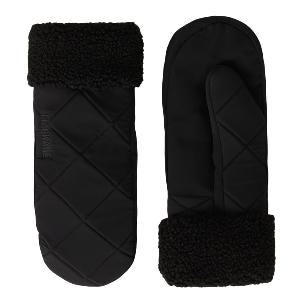 Mackage JAZMINA-SKI Quilted Ski Mittens With Fleece Lining Black