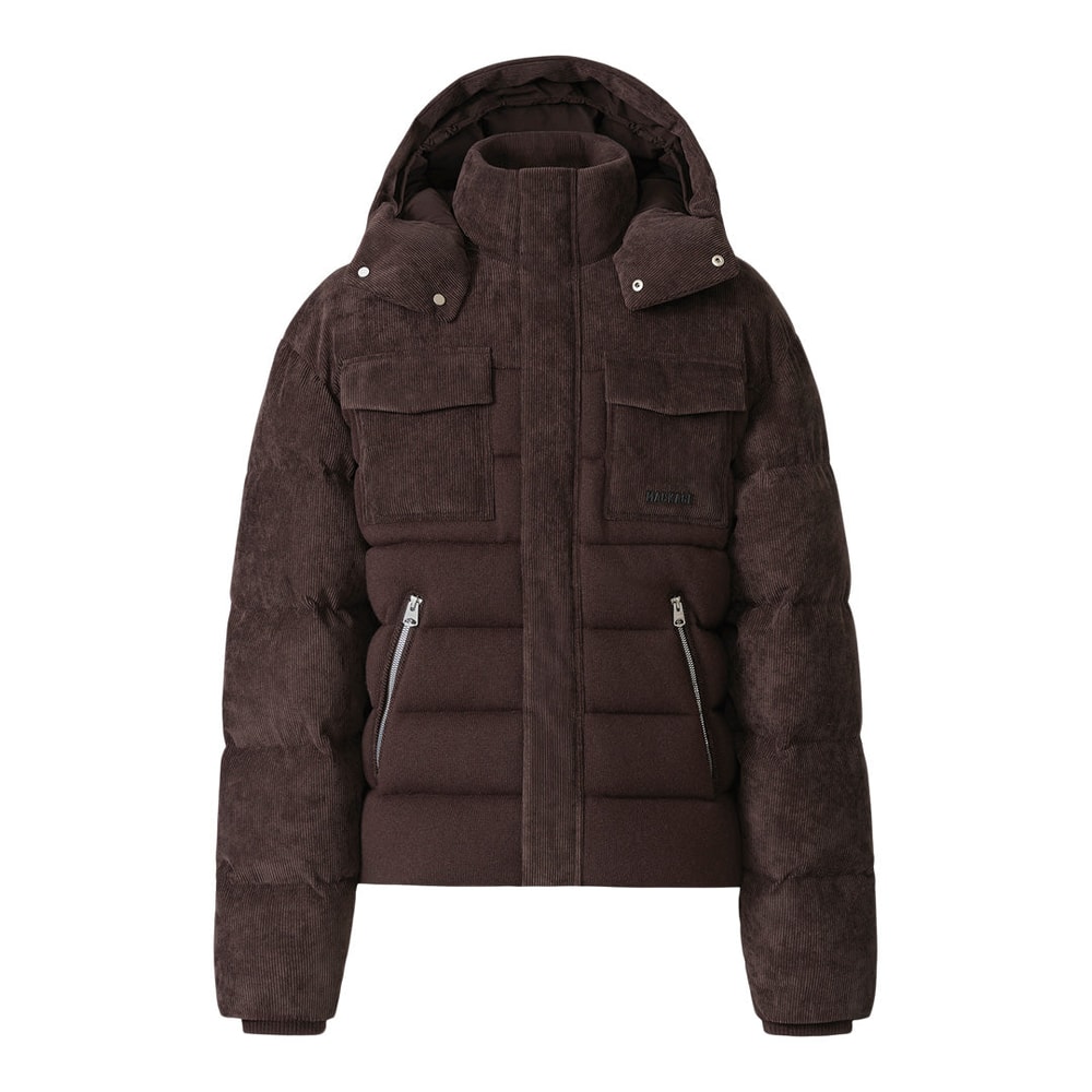 Mackage JUDAH-AL mixed media down jacket Coffee